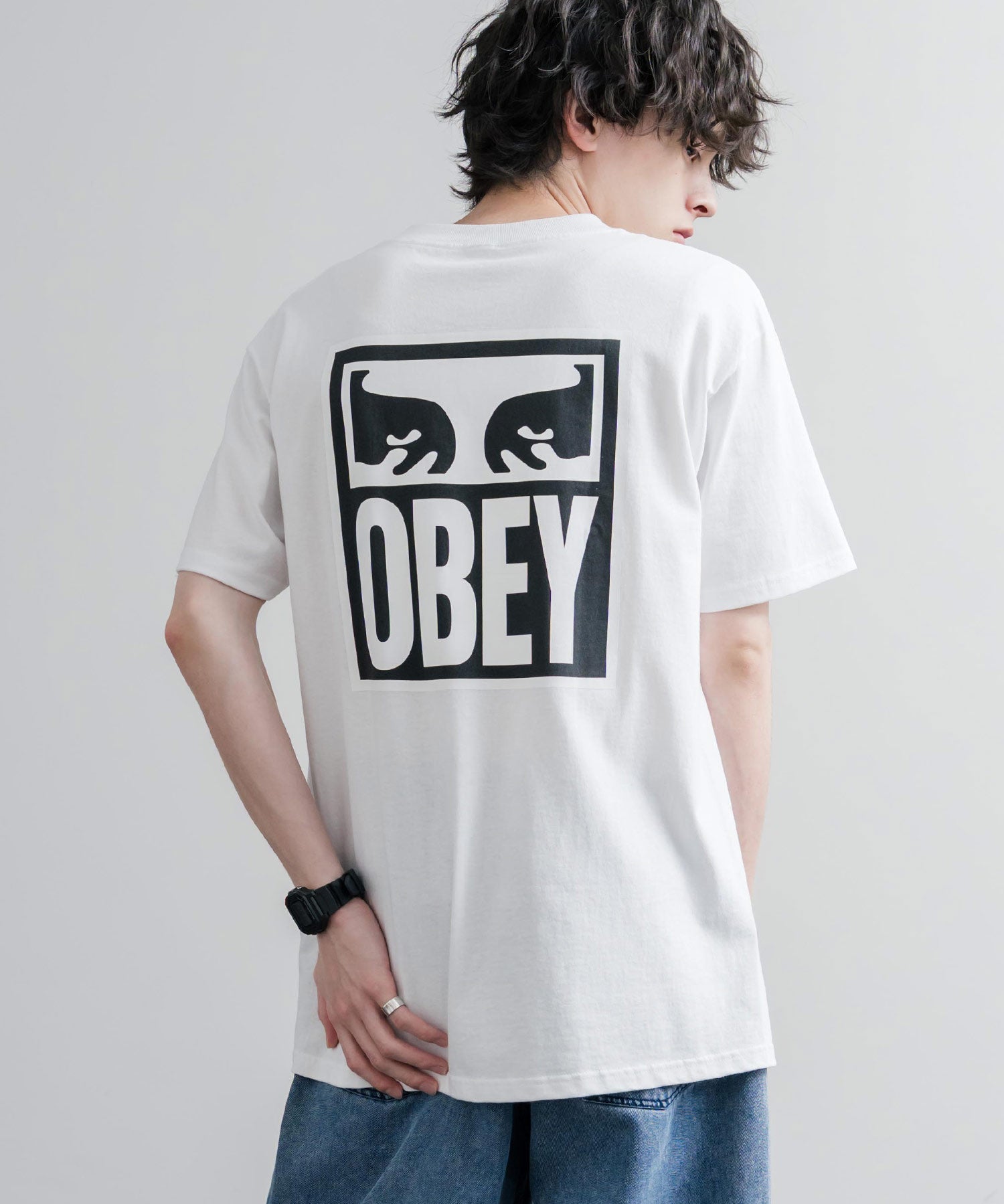 OBEY オベイ CLASSIC TEES バックグラフィックプリント半袖Tシャツ 16113