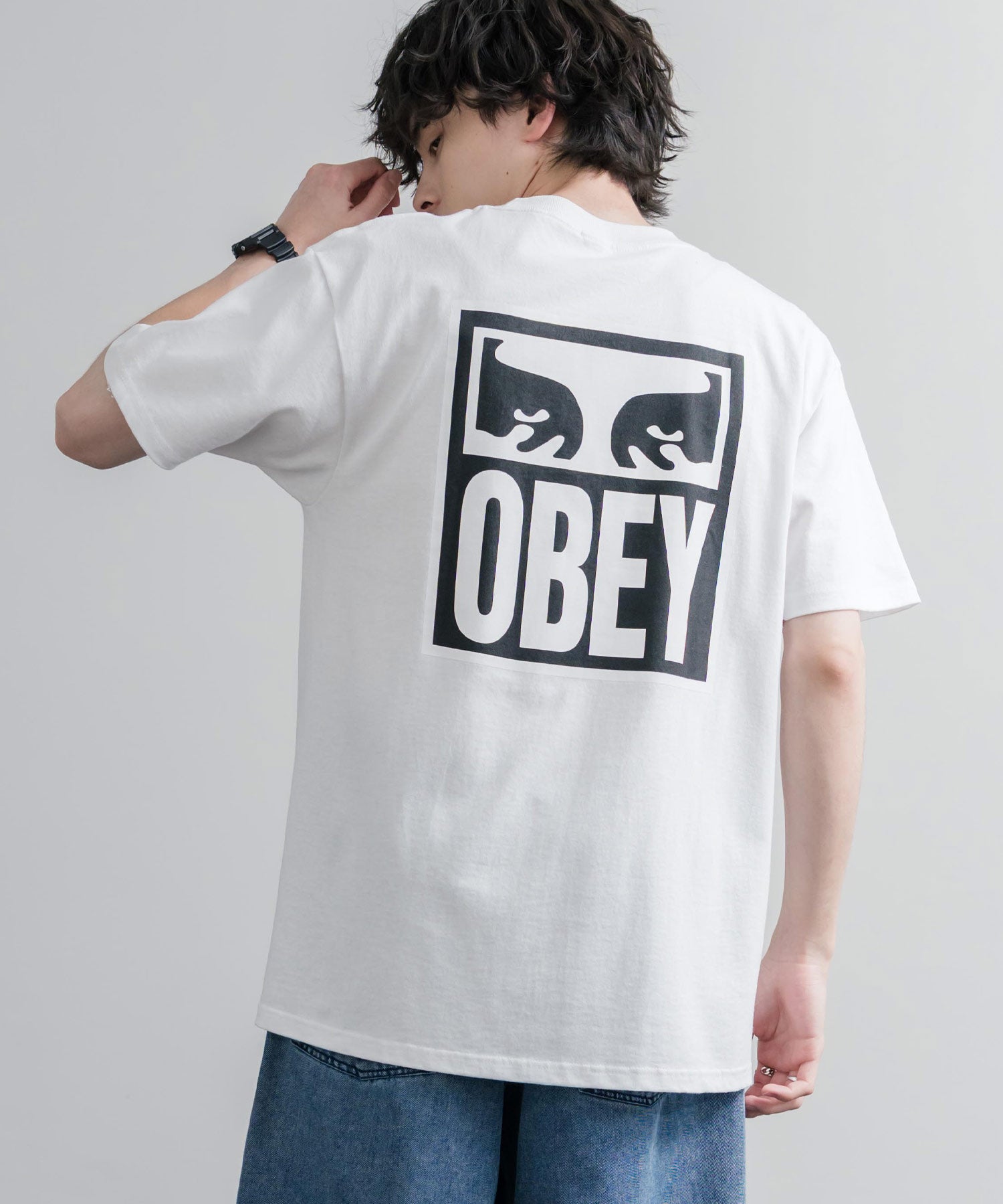 OBEY オベイ CLASSIC TEES バックグラフィックプリント半袖Tシャツ 16113