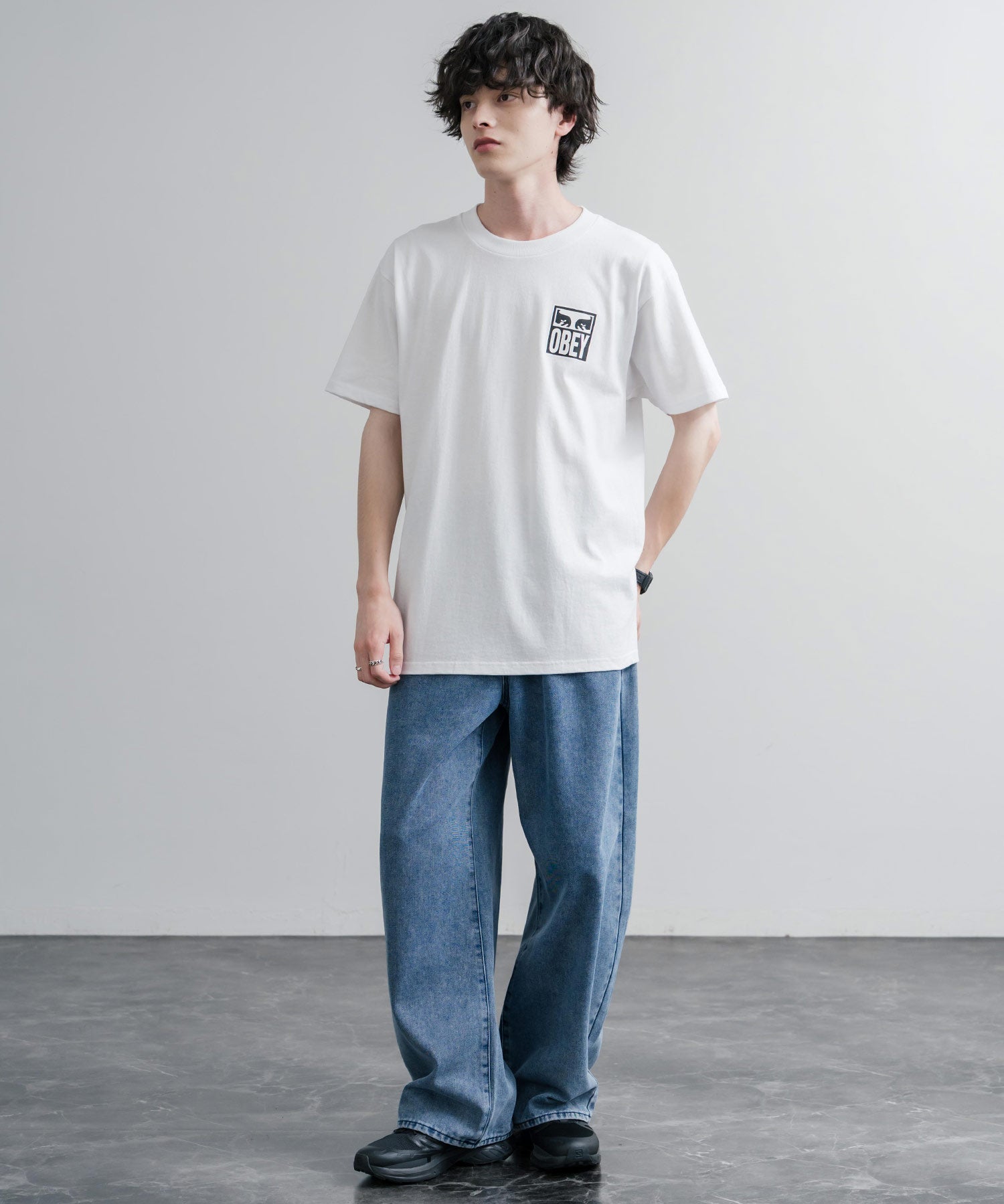 OBEY オベイ CLASSIC TEES バックグラフィックプリント半袖Tシャツ 16113