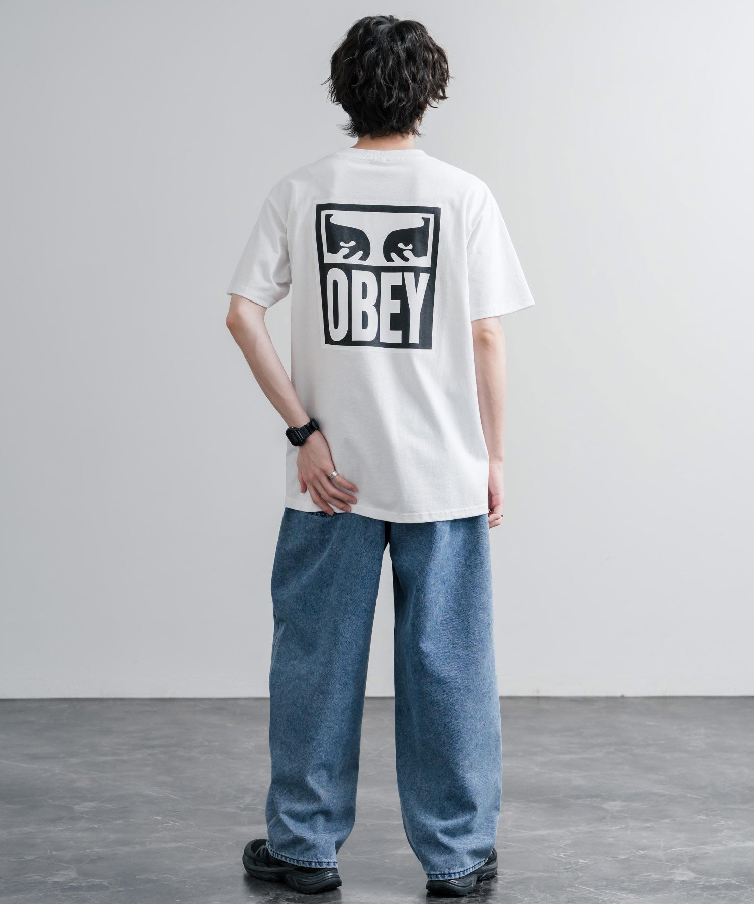 OBEY オベイ CLASSIC TEES バックグラフィックプリント半袖Tシャツ 16113