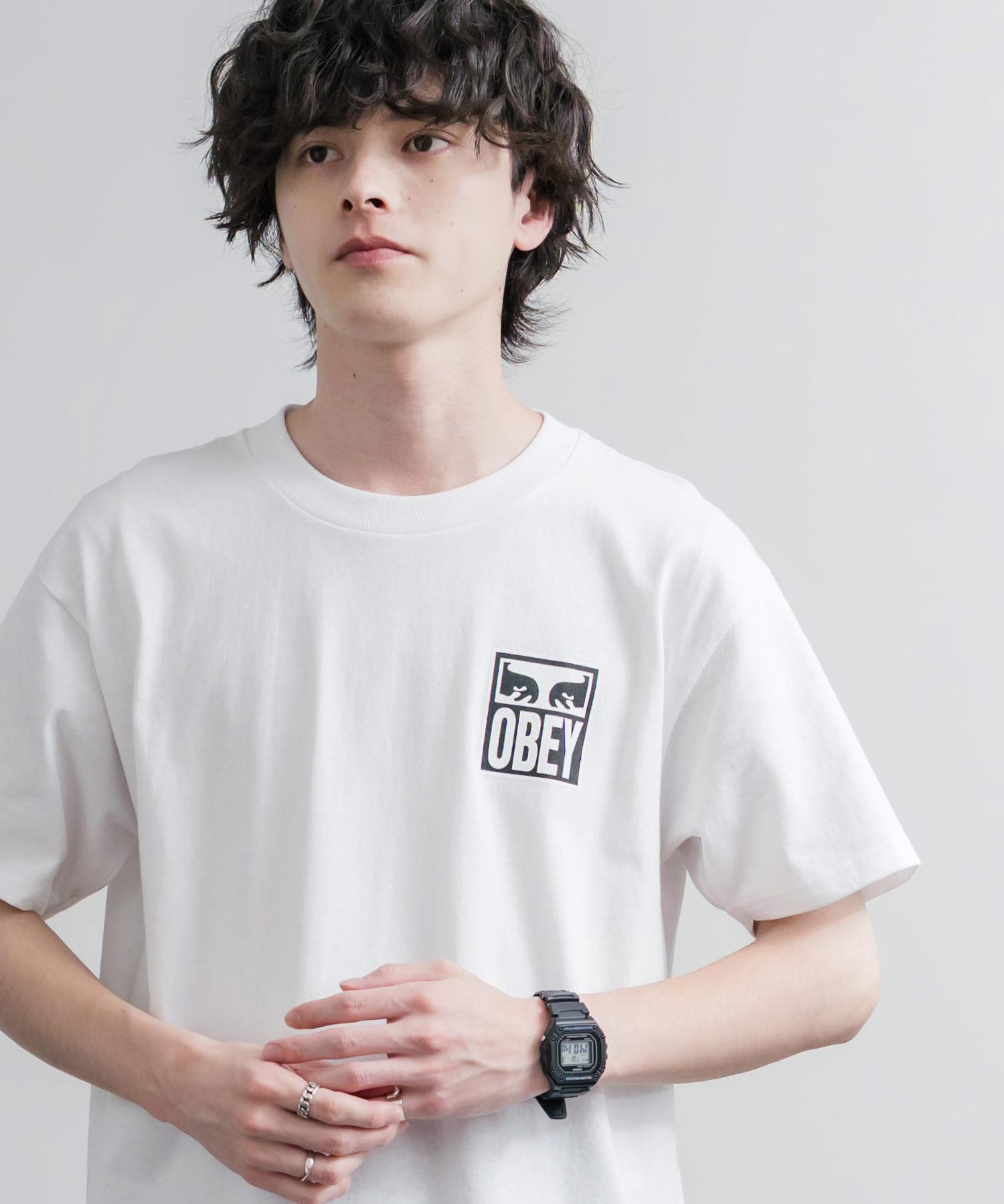 OBEY オベイ CLASSIC TEES バックグラフィックプリント半袖Tシャツ 16113