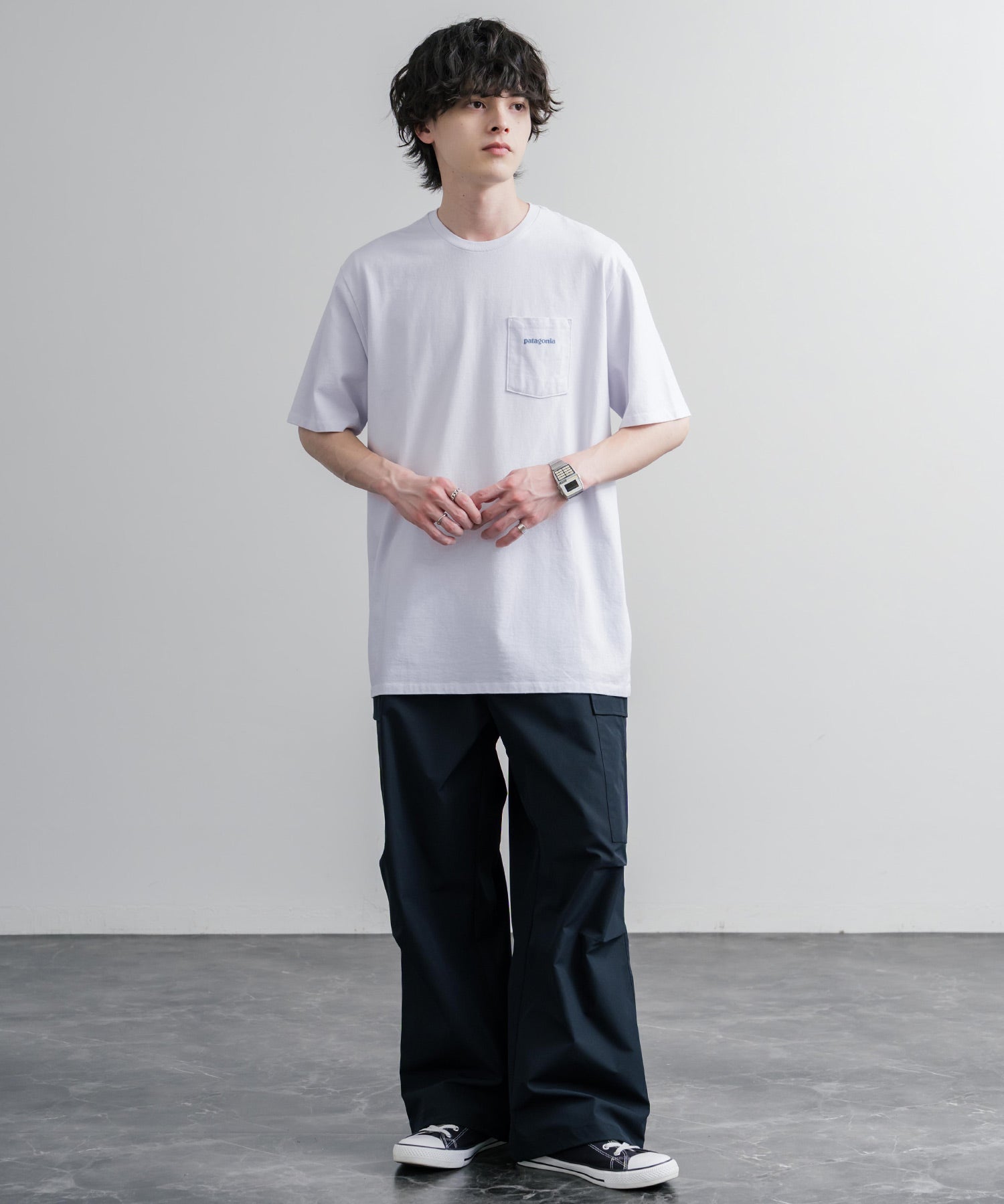 Patagonia パタゴニア M'S BOARDSHORT LOGO POCKET RESPONSIBILI-TEE 胸ポケット付きバックプリント半袖Tシャツ 16114