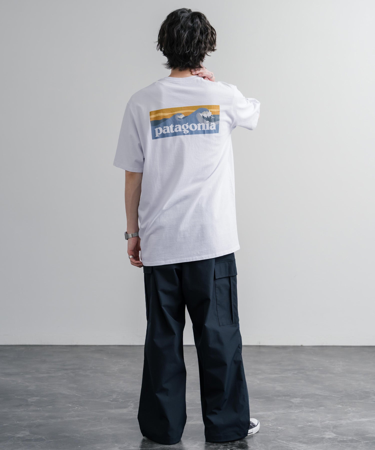 応援グッズ Patagonia Patagonia パタゴニア M'S BOARDSHORT LOGO POCKET RESPONSIBILI-TEE