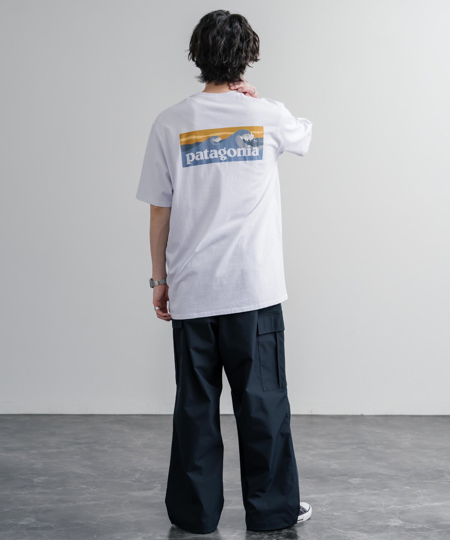 Patagonia パタゴニア M'S BOARDSHORT LOGO POCKET RESPONSIBILI-TEE 胸ポケット付きバックプリント半袖Tシャツ 16114