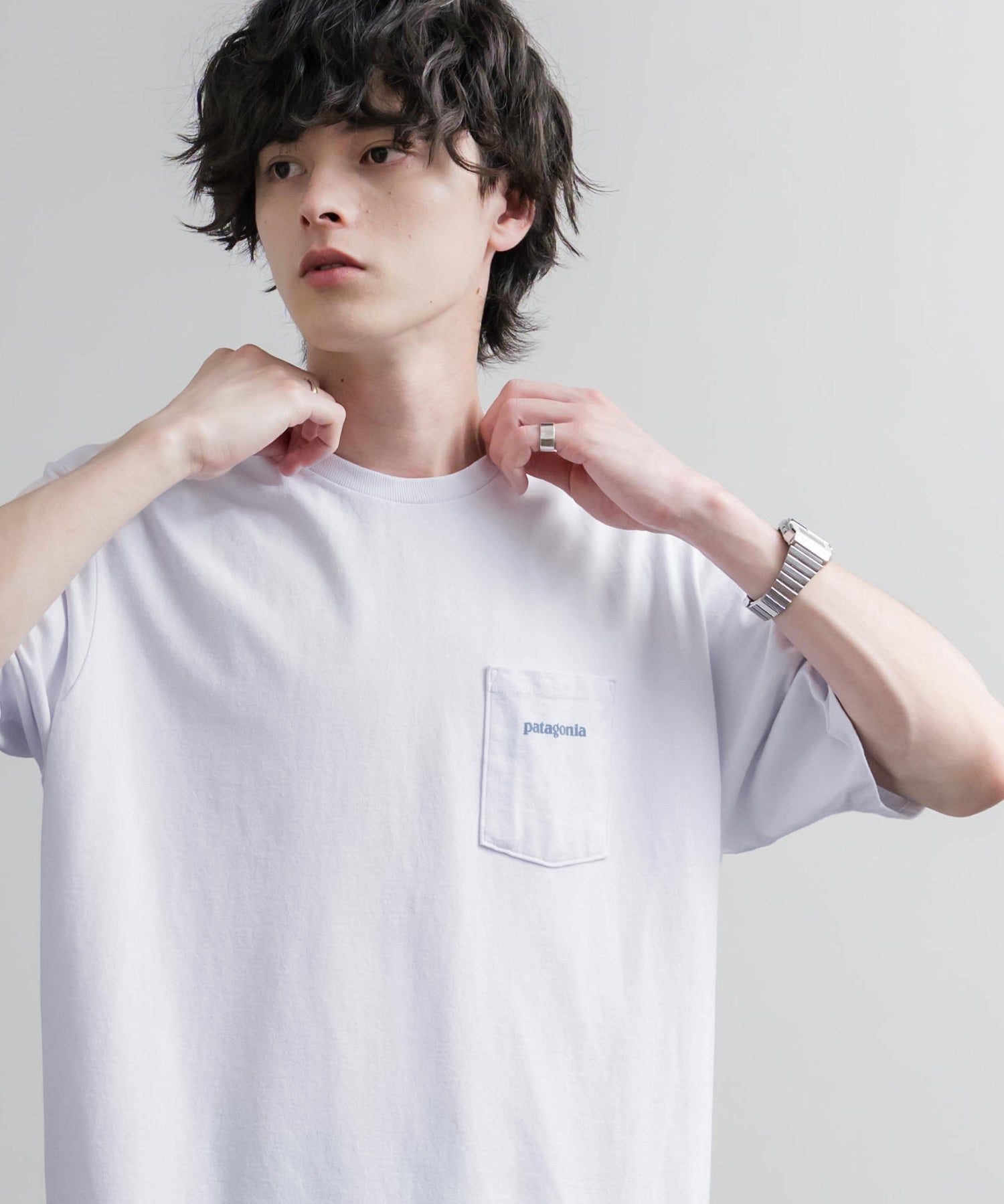 Patagonia パタゴニア M'S BOARDSHORT LOGO POCKET RESPONSIBILI-TEE 胸ポケット付きバックプリント半袖Tシャツ 16114