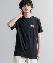 TOMMY HILFIGER レギュラーフィットスリムバッジロゴプリント半袖Tシャツ 16117