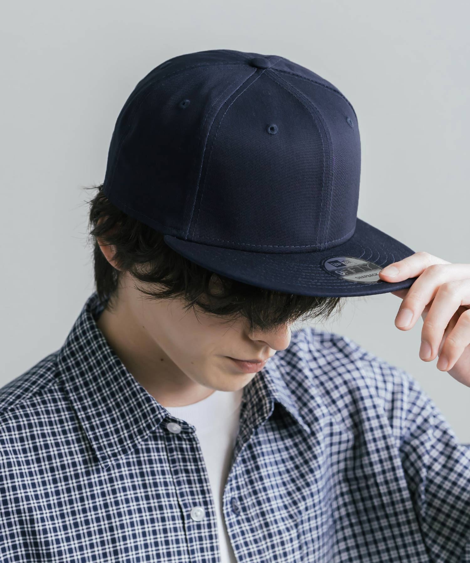 NEW ERA ニューエラ Flat Bill Snapback Cap 9FIFTY フラットバイザーワンポイントフラッグロゴ刺繍ベースボールキャップ 16119