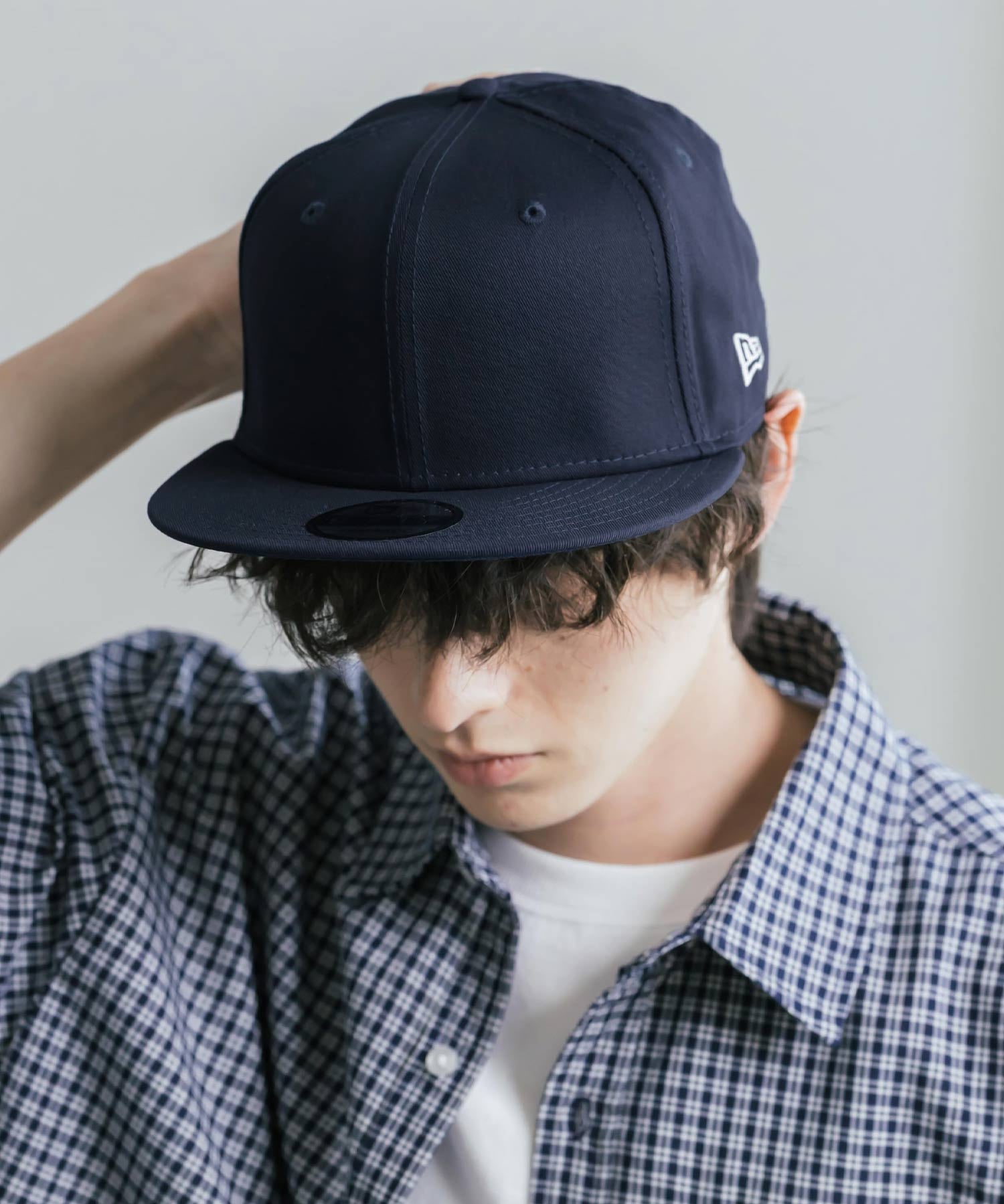NEW ERA ニューエラ Flat Bill Snapback Cap 9FIFTY フラットバイザーワンポイントフラッグロゴ刺繍ベースボールキャップ 16119