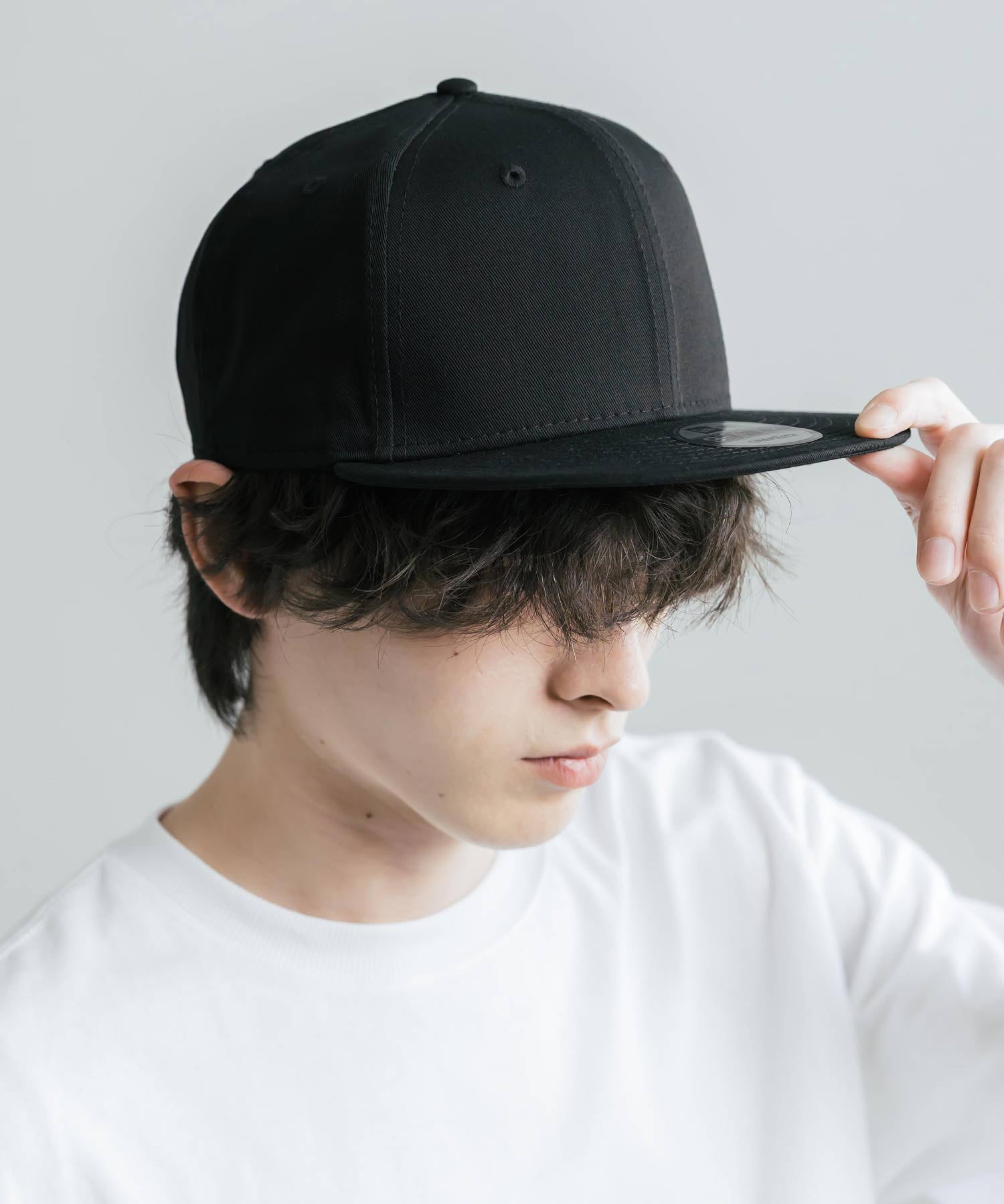 NEW ERA ニューエラ Flat Bill Snapback Cap 9FIFTY フラットバイザーワンポイントフラッグロゴ刺繍ベースボールキャップ 16119