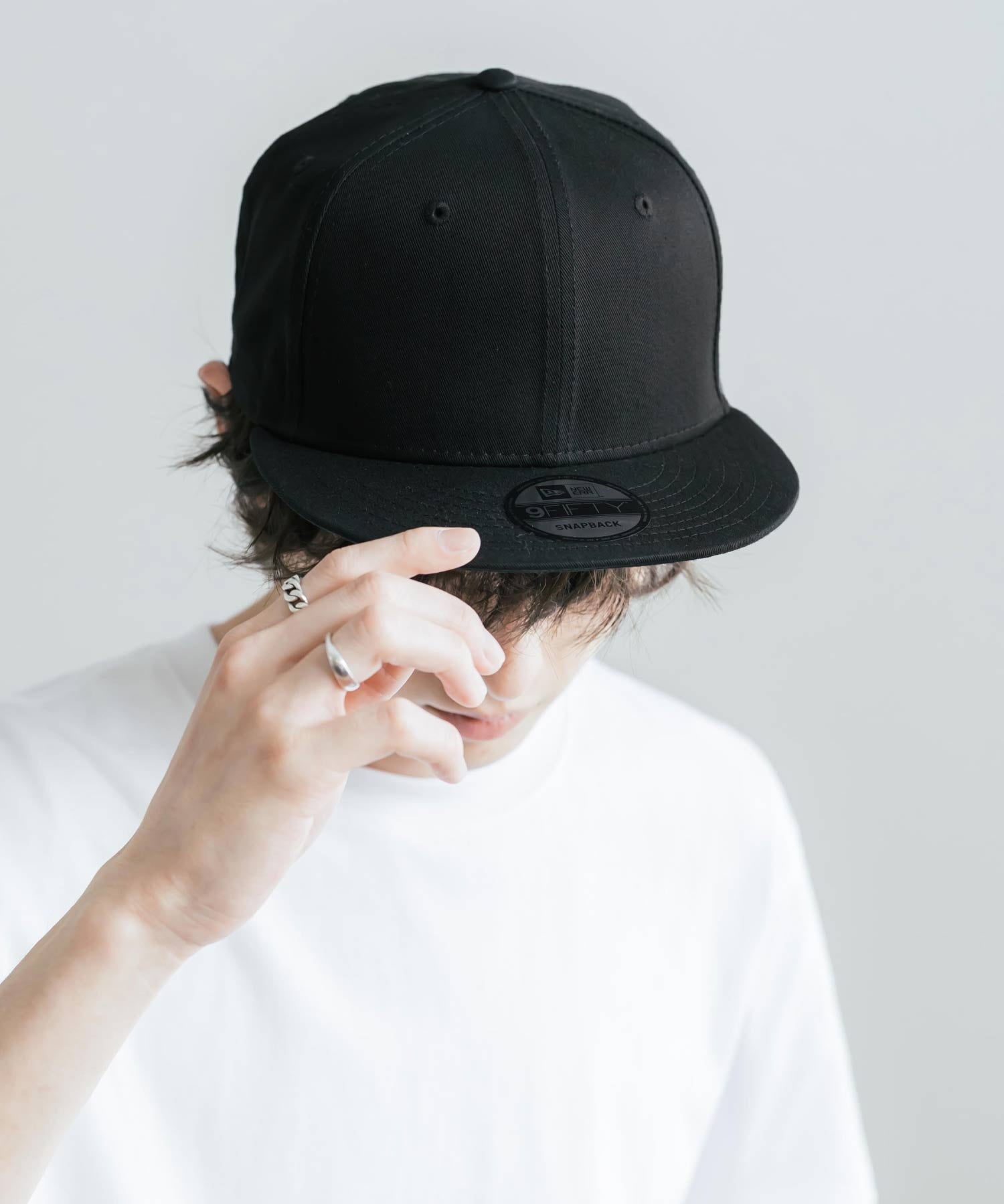 NEW ERA ニューエラ Flat Bill Snapback Cap 9FIFTY フラットバイザーワンポイントフラッグロゴ刺繍ベースボールキャップ 16119