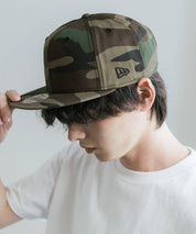 NEW ERA ニューエラ Flat Bill Snapback Cap 9FIFTY フラットバイザーワンポイントフラッグロゴ刺繍ベースボールキャップ 16119