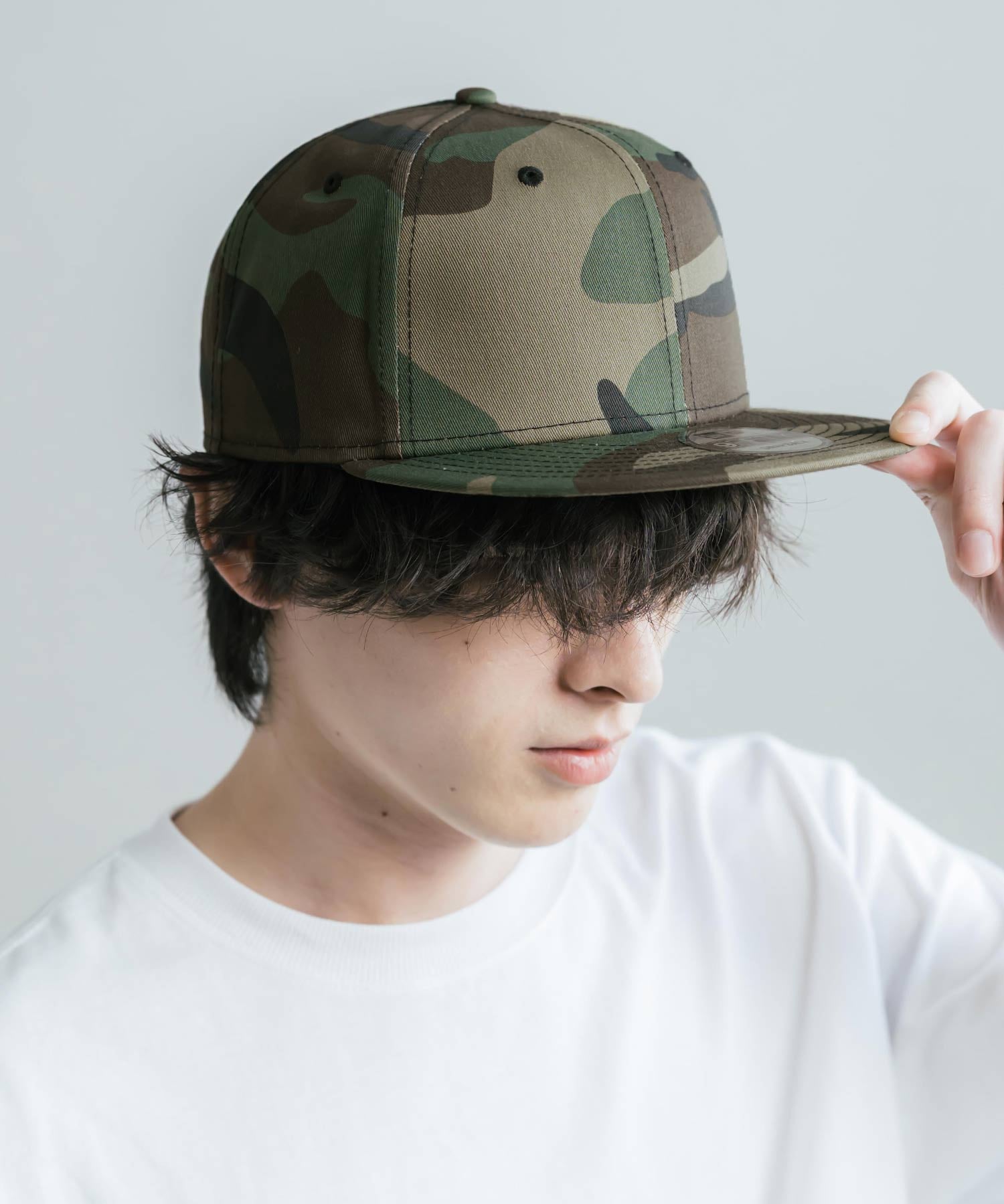 NEW ERA ニューエラ Flat Bill Snapback Cap 9FIFTY フラットバイザーワンポイントフラッグロゴ刺繍ベースボールキャップ 16119