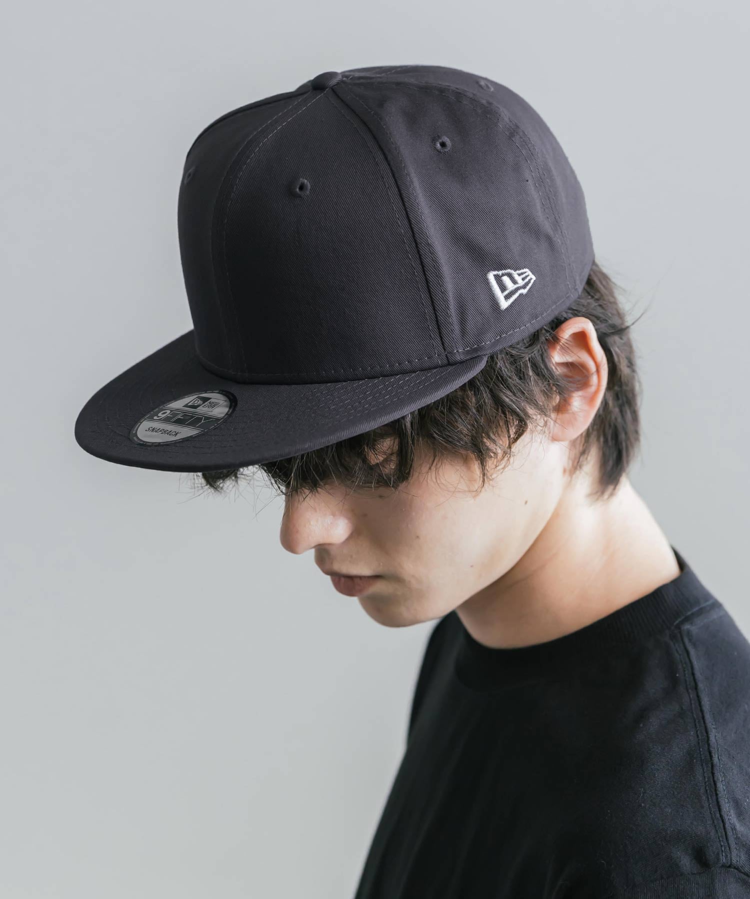 NEW ERA ニューエラ Flat Bill Snapback Cap 9FIFTY フラットバイザーワンポイントフラッグロゴ刺繍ベースボールキャップ 16119