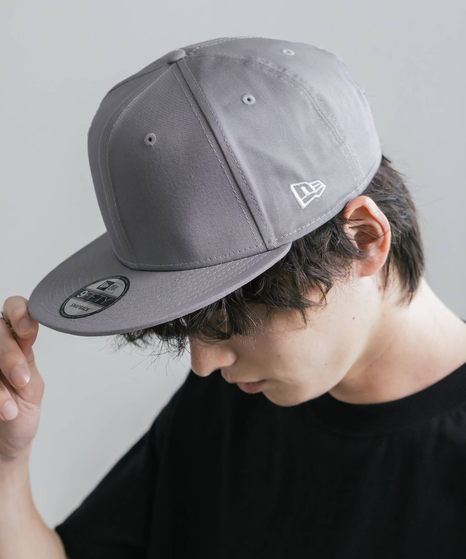 NEW ERA ニューエラ Flat Bill Snapback Cap 9FIFTY フラットバイザーワンポイントフラッグロゴ刺繍ベースボールキャップ 16119