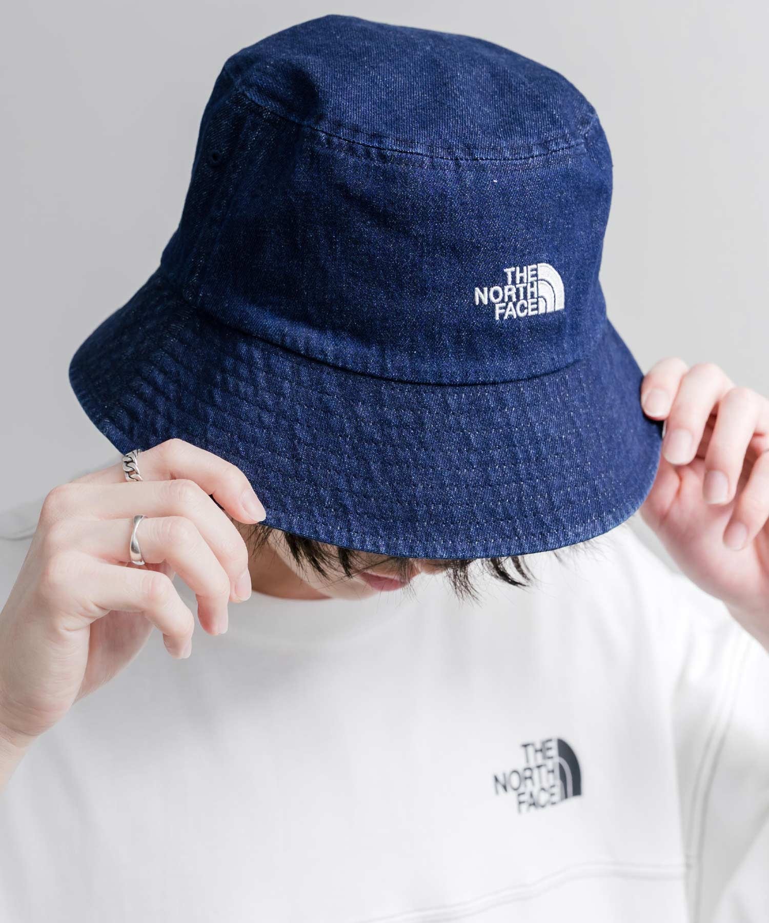 THE NORTH FACE ザ・ノースフェイス TNF LOGO BUCKET HAT ワンポイントロゴ刺繍バケットハット/デニムバケハ 16136