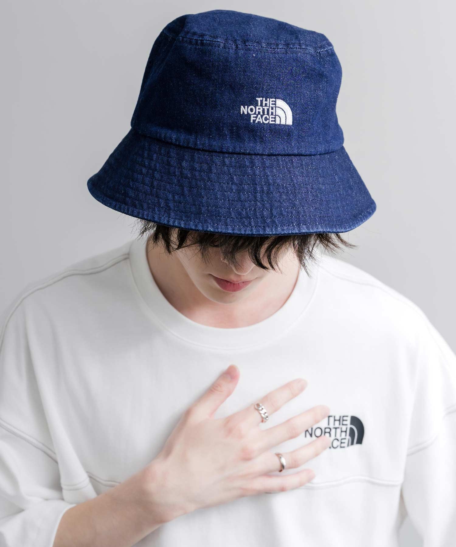 THE NORTH FACE ザ・ノースフェイス TNF LOGO BUCKET HAT ワンポイントロゴ刺繍バケットハット/デニムバケハ 16136