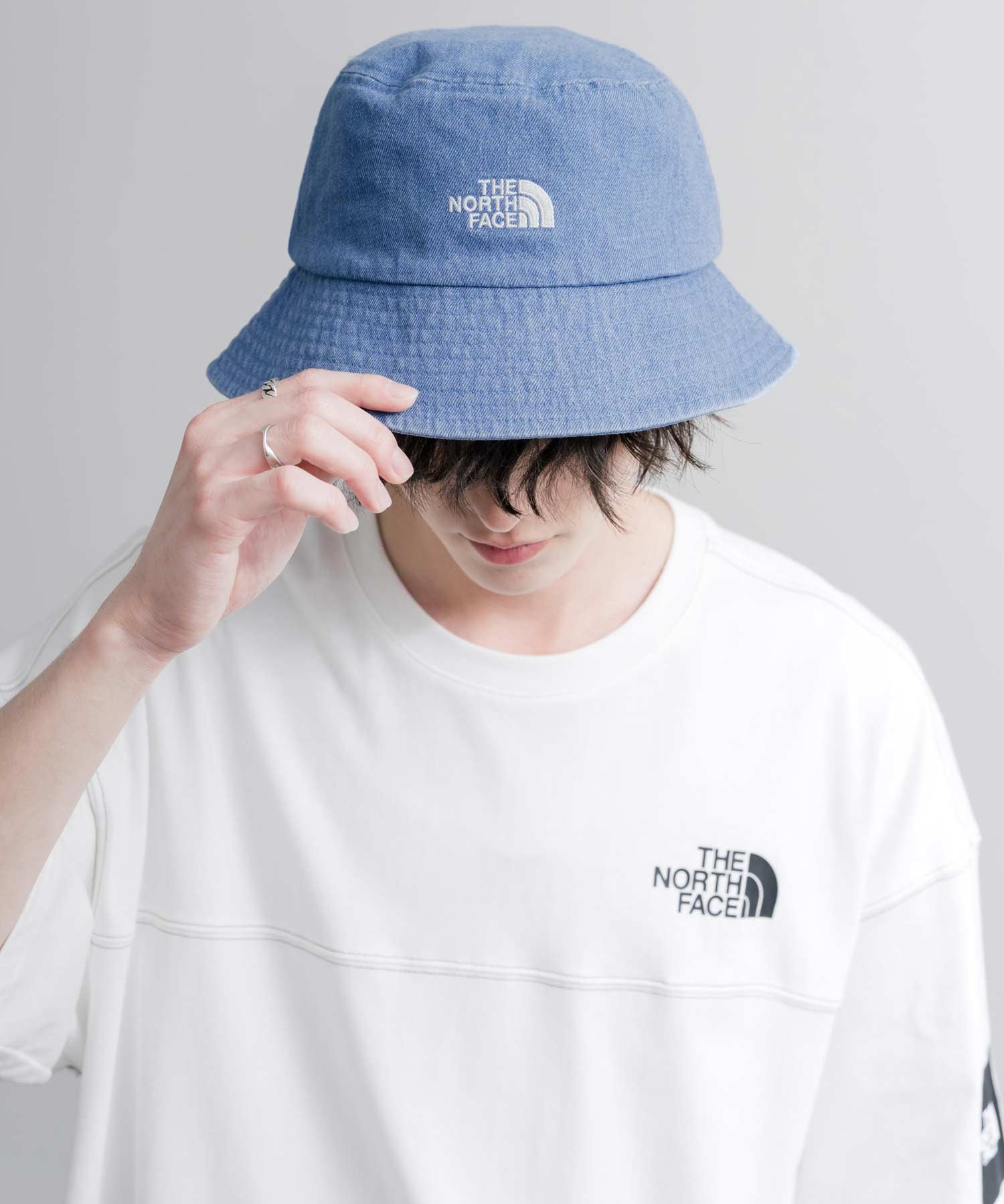 THE NORTH FACE ザ・ノースフェイス TNF LOGO BUCKET HAT ワンポイントロゴ刺繍バケットハット/デニムバケハ 16136