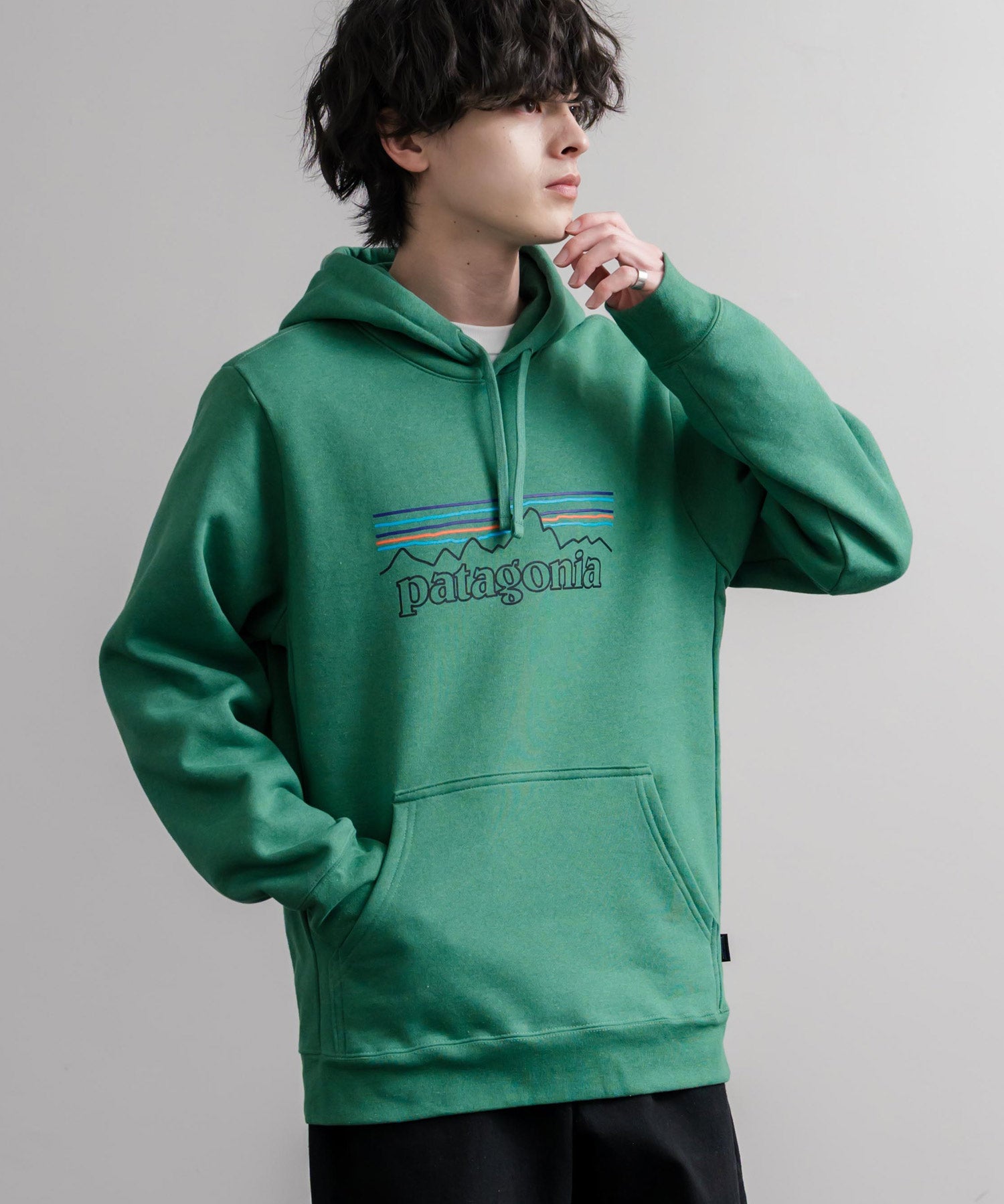 Patagonia パタゴニア M'S P-6 LOGO UPRISAL HOODY ロゴアップライザルフーディ/裏起毛長袖プルオーバーパーカー 16140