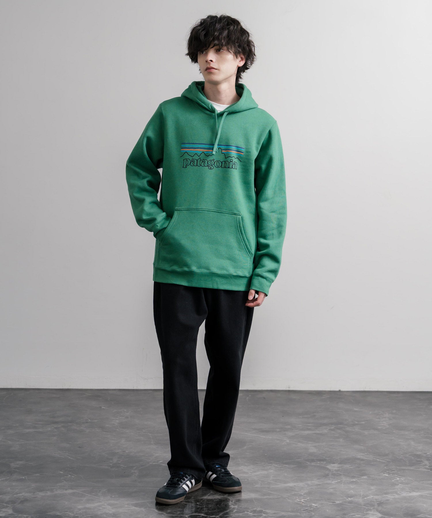 Patagonia パタゴニア M'S P-6 LOGO UPRISAL HOODY ロゴアップライザルフーディ/裏起毛長袖プルオーバーパーカー 16140