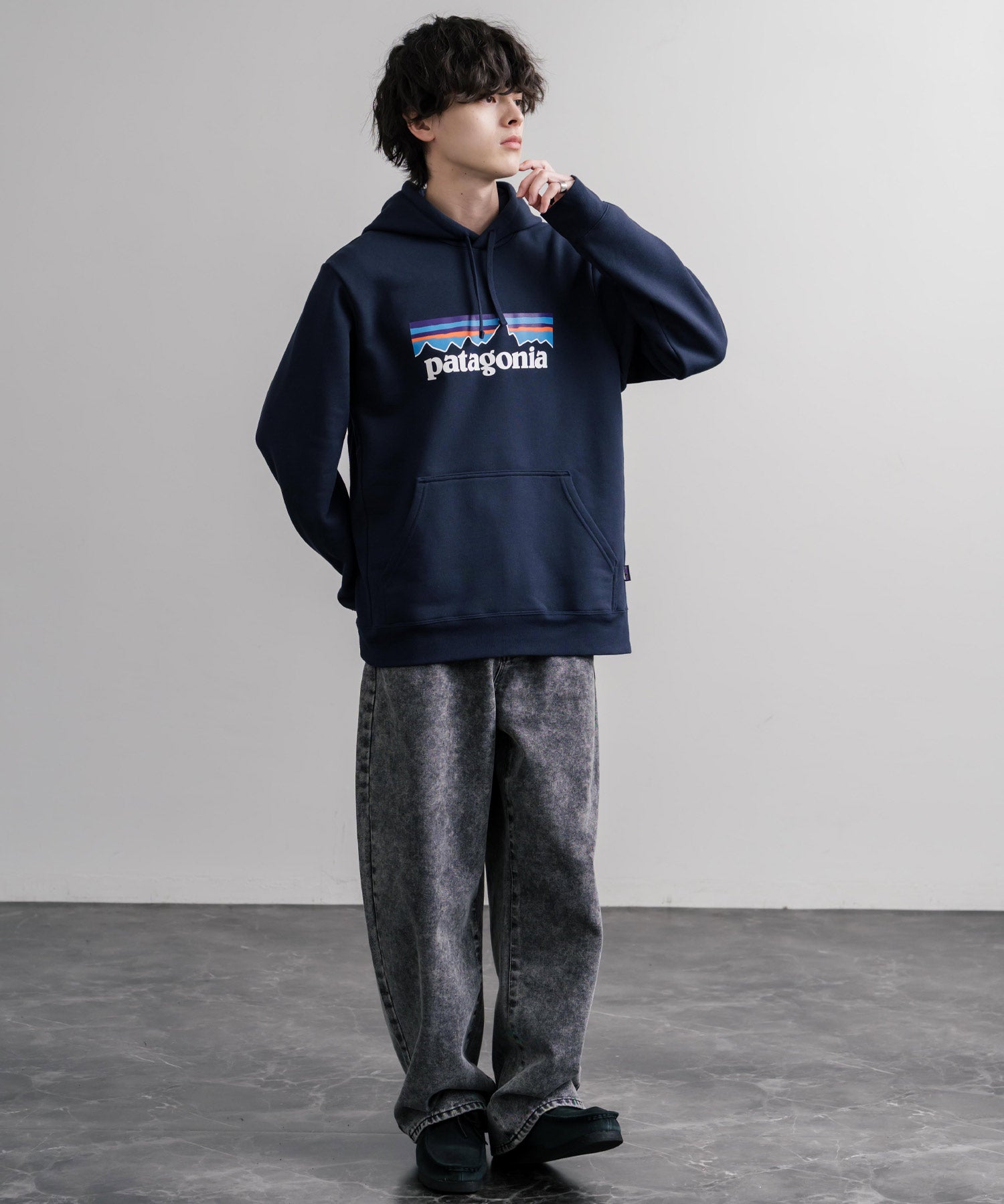 Patagonia パタゴニア M'S P-6 LOGO UPRISAL HOODY ロゴアップライザルフーディ/裏起毛長袖プルオーバーパーカー 16140