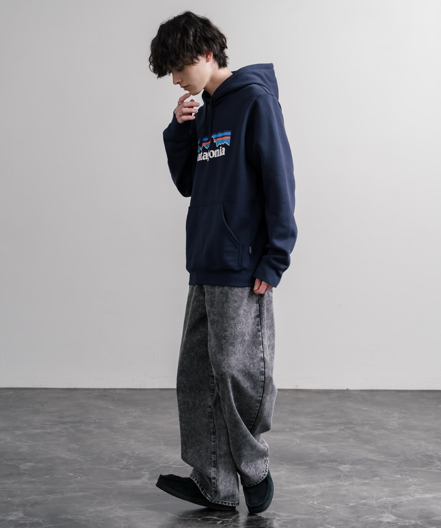 Patagonia パタゴニア M'S P-6 LOGO UPRISAL HOODY ロゴアップライザルフーディ/裏起毛長袖プルオーバーパーカー 16140