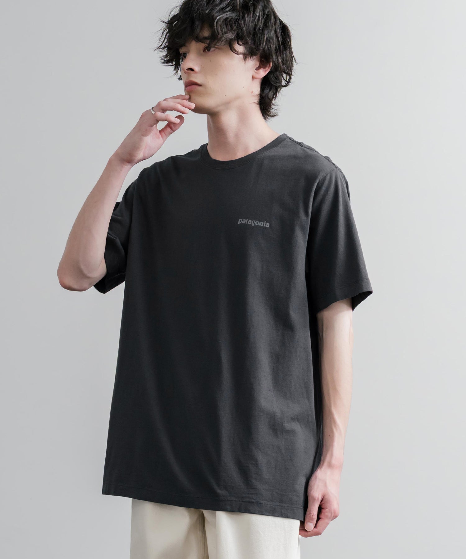 Patagonia パタゴニア MS P 6 LOGO T SHIRT オーガニックコットンバックプリントP-6ロゴ半袖Tシャツ 16144