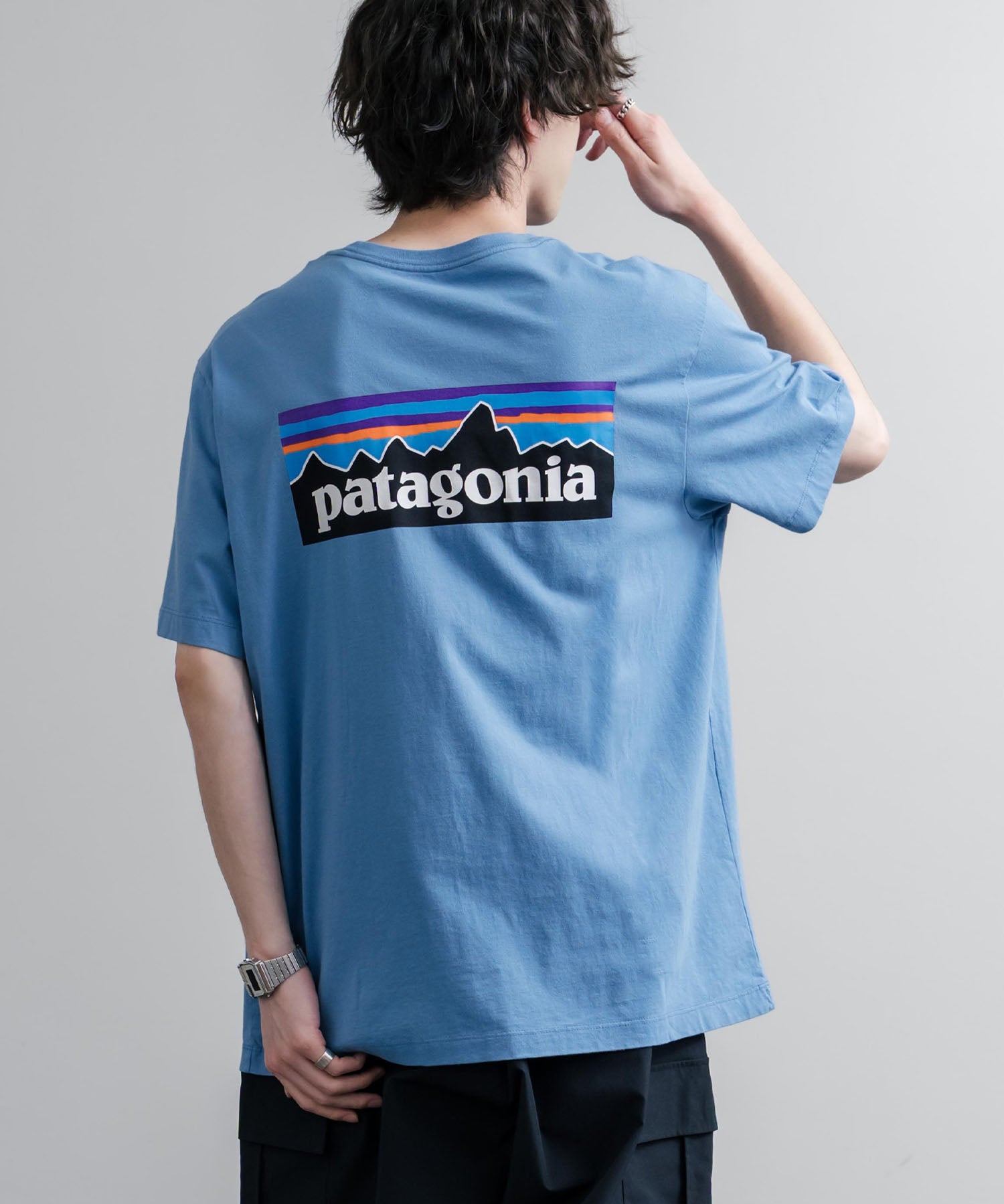 Patagonia パタゴニア MS P 6 LOGO T SHIRT オーガニックコットンバックプリントP-6ロゴ半袖Tシャツ 16144