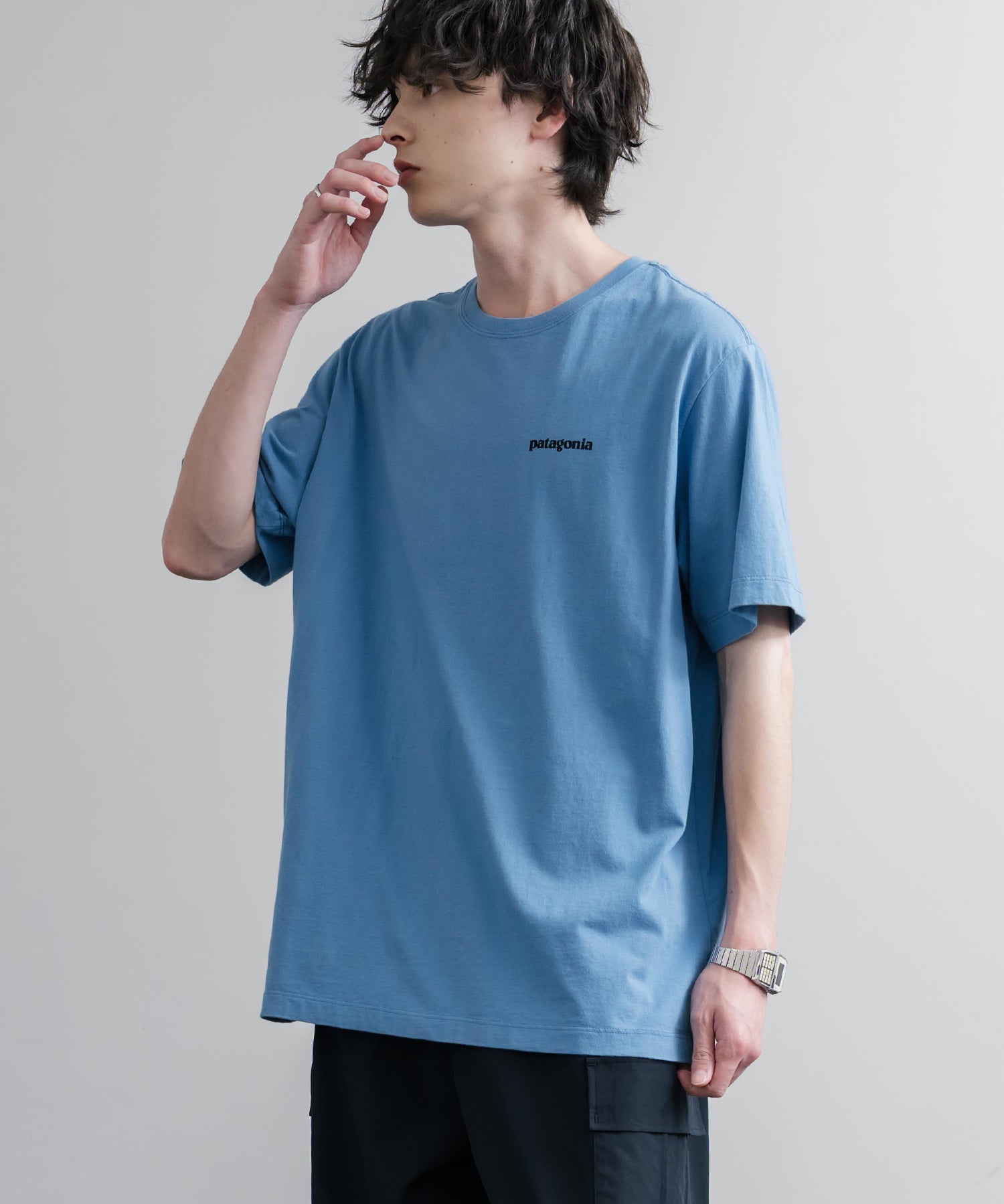 Patagonia パタゴニア MS P 6 LOGO T SHIRT オーガニックコットンバックプリントP-6ロゴ半袖Tシャツ 16144