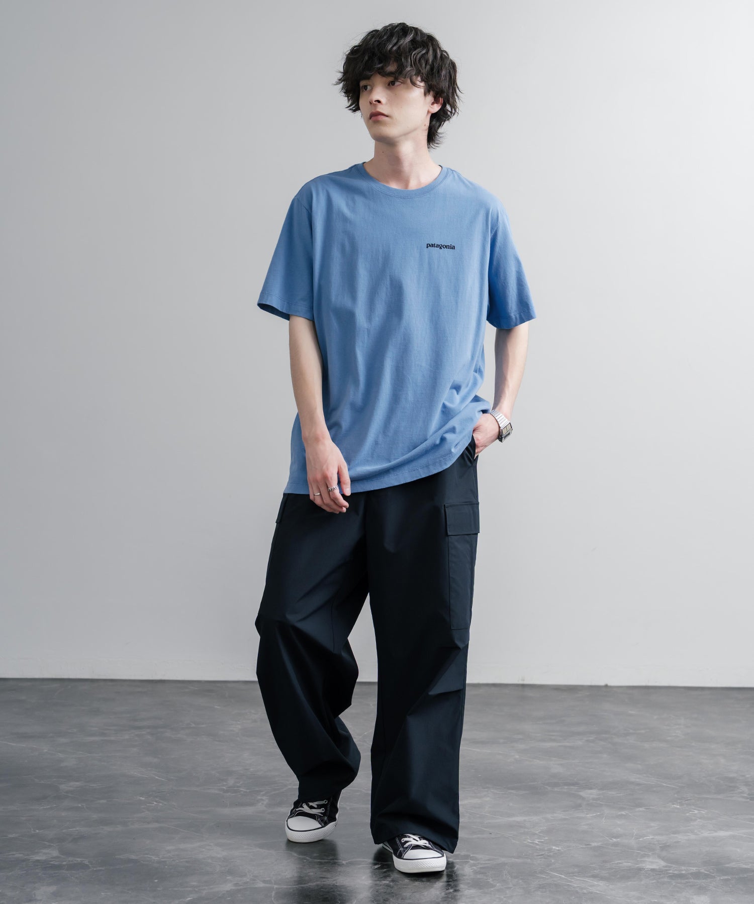 Patagonia パタゴニア MS P 6 LOGO T SHIRT オーガニックコットンバックプリントP-6ロゴ半袖Tシャツ 16144