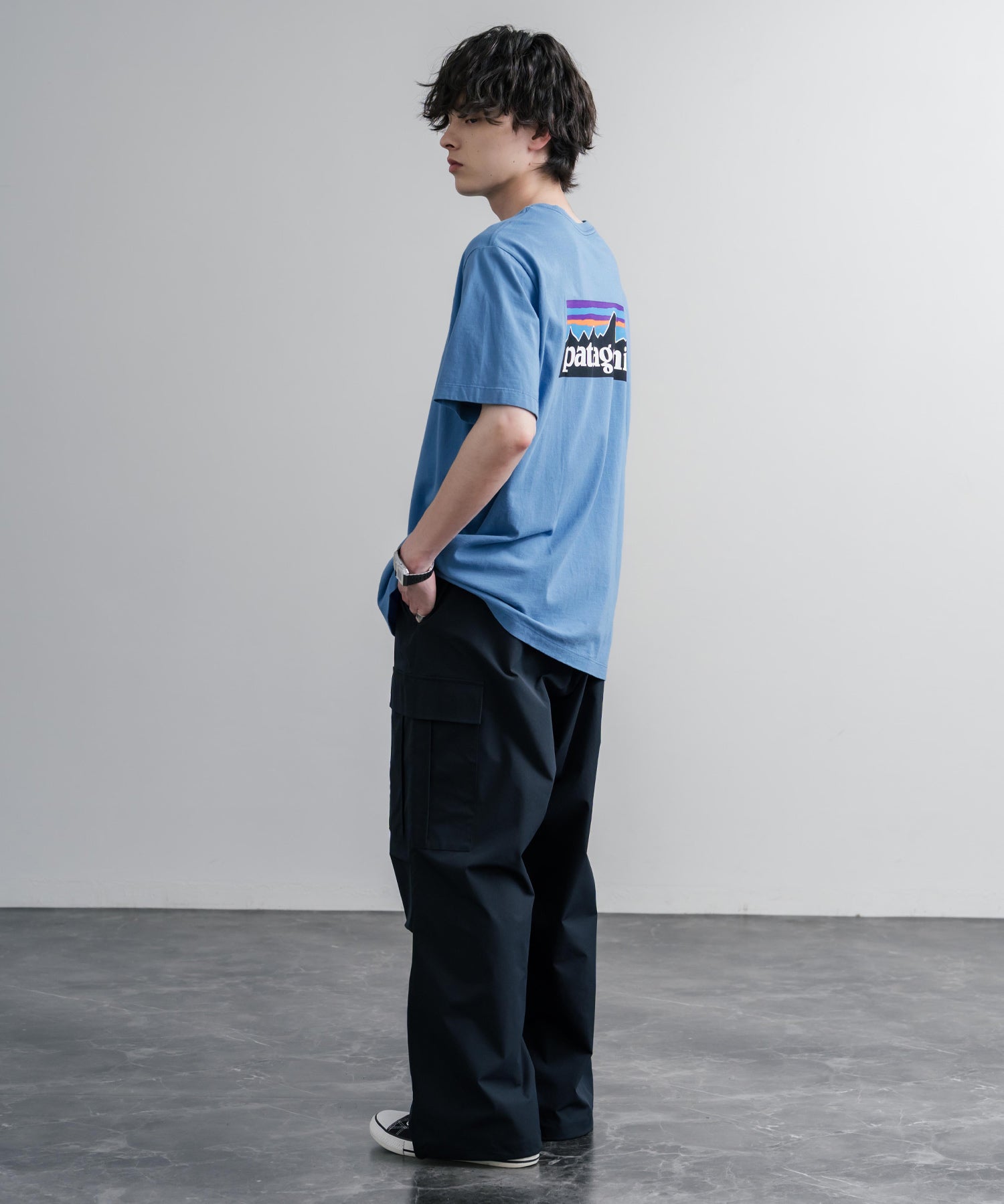 Patagonia パタゴニア MS P 6 LOGO T SHIRT オーガニックコットンバックプリントP-6ロゴ半袖Tシャツ 16144