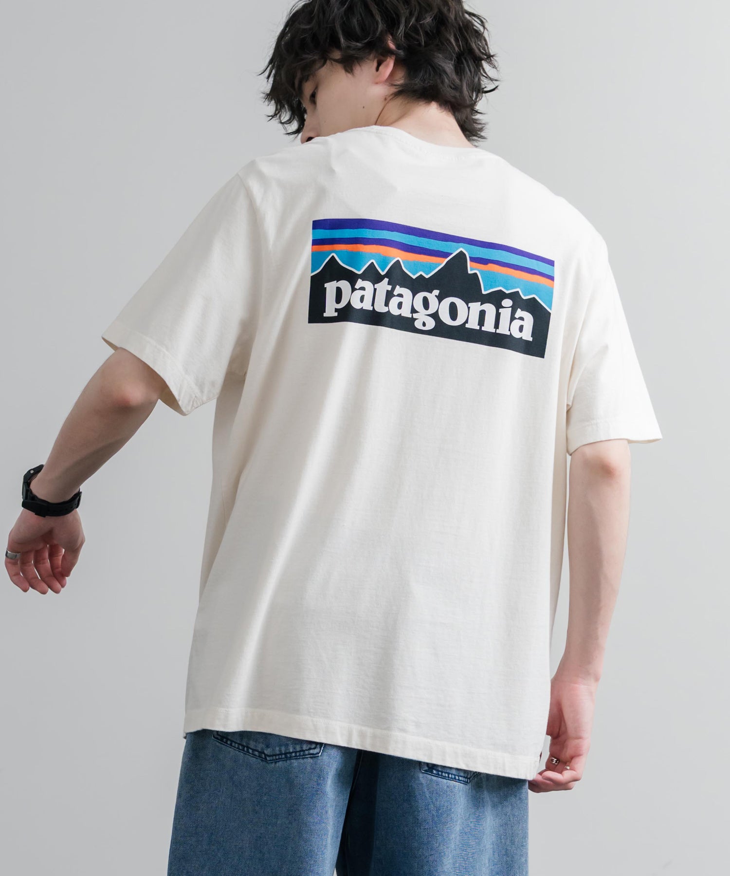 Patagonia パタゴニア MS P 6 LOGO T SHIRT オーガニックコットンバックプリントP-6ロゴ半袖Tシャツ 16144
