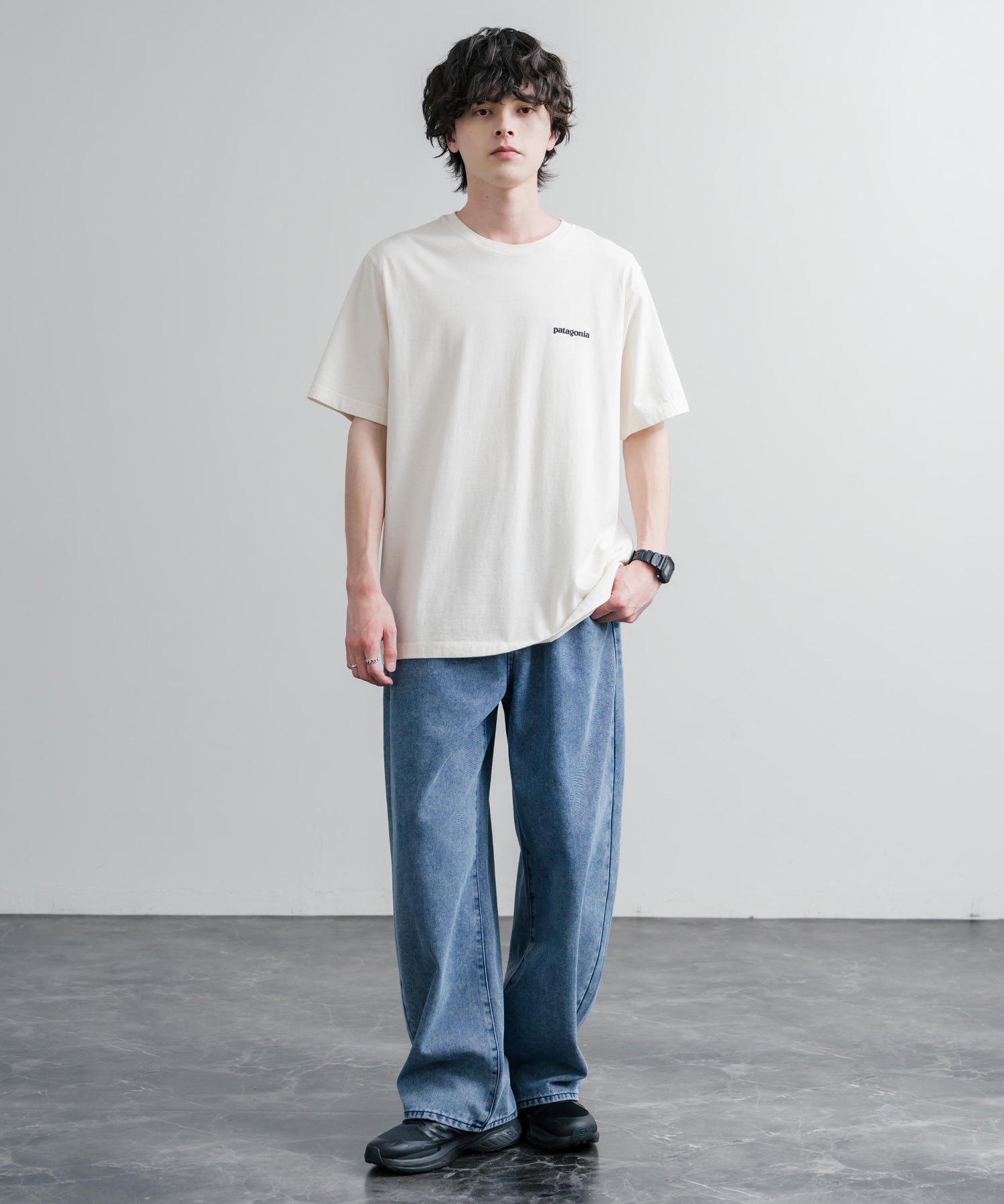 Patagonia パタゴニア MS P 6 LOGO T SHIRT オーガニックコットンバックプリントP-6ロゴ半袖Tシャツ 16144