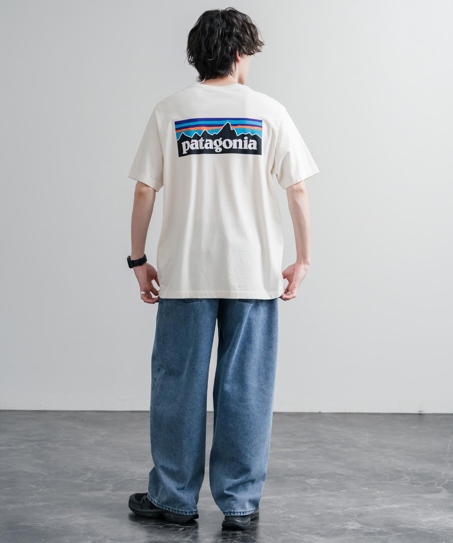 Patagonia パタゴニア MS P 6 LOGO T SHIRT オーガニックコットンバックプリントP-6ロゴ半袖Tシャツ 16144