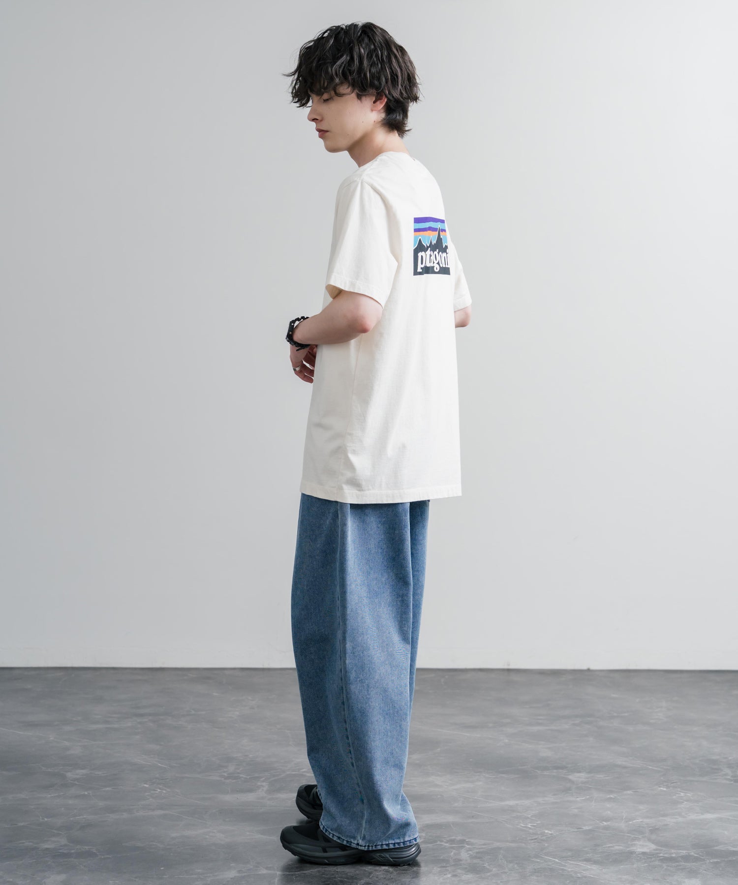 Patagonia パタゴニア MS P 6 LOGO T SHIRT オーガニックコットンバックプリントP-6ロゴ半袖Tシャツ 16144