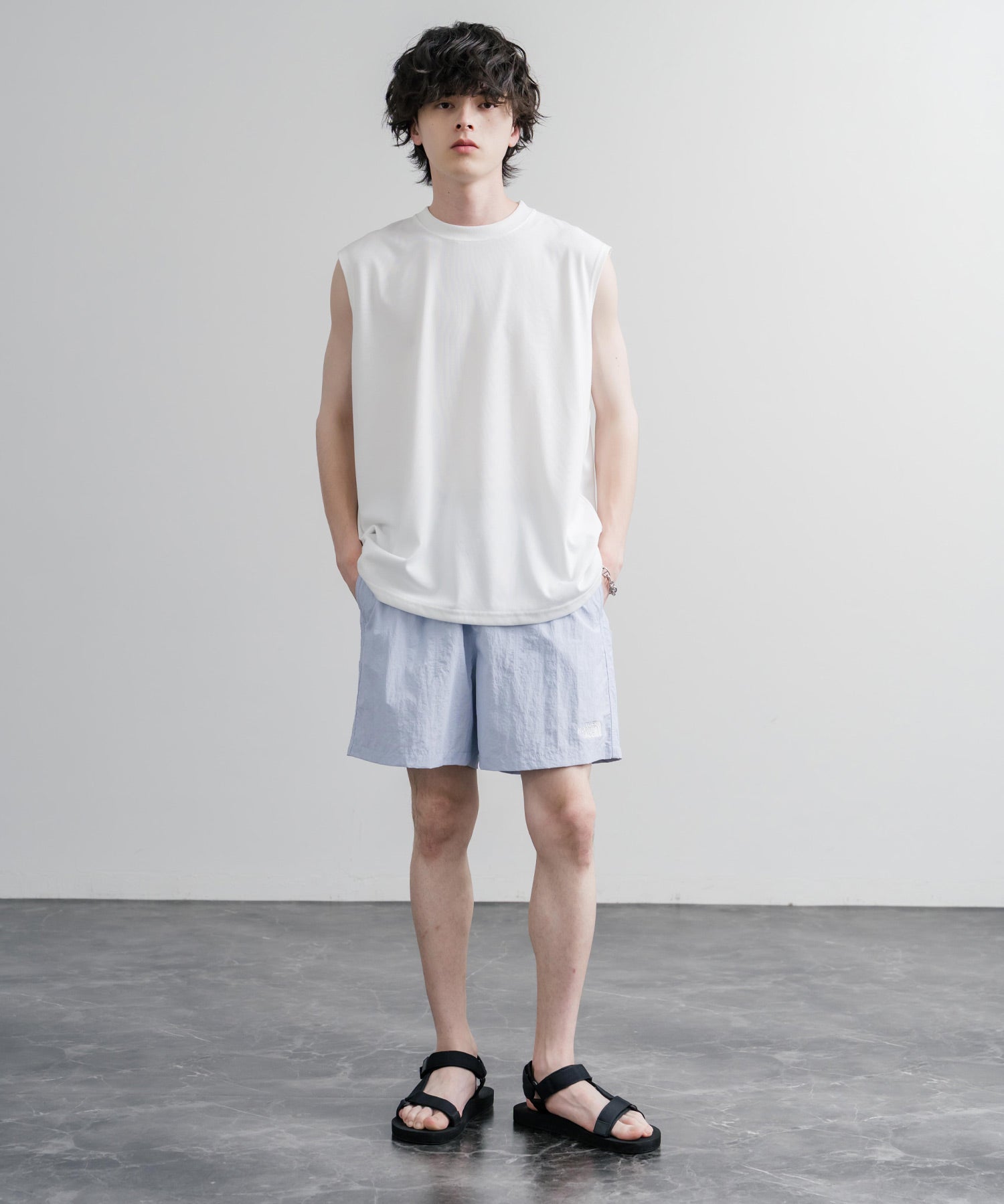 日本未展開モデル THE NORTH FACE WHITE LABEL OLEMA SHORTS イージーワイドナイロンショートパンツ 16150