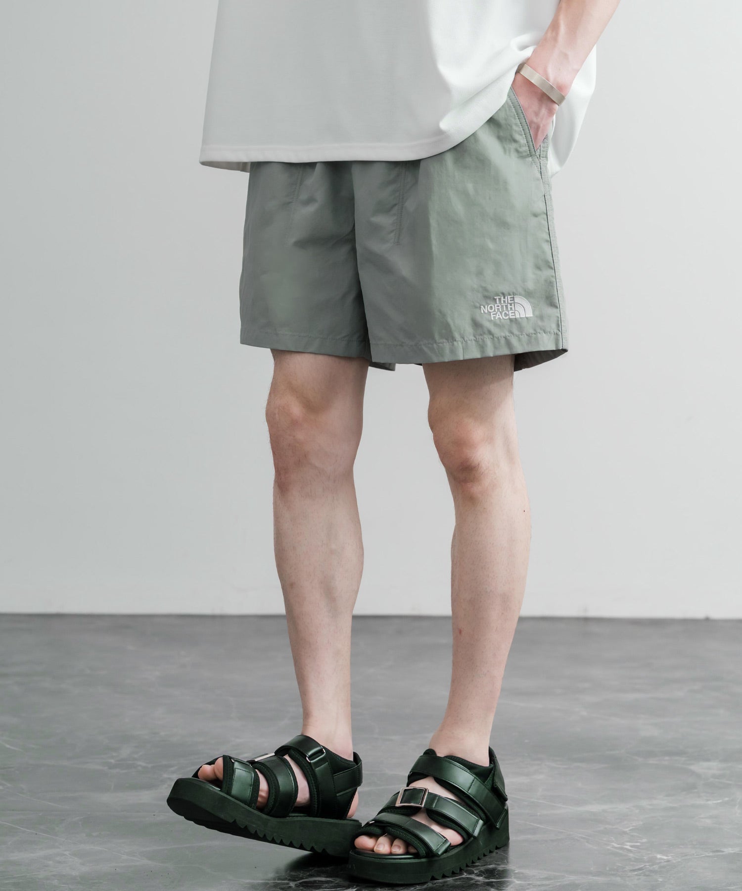 日本未展開モデル THE NORTH FACE WHITE LABEL OLEMA SHORTS イージーワイドナイロンショートパンツ 16150