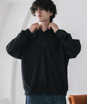 カットコーデュロイ・スエード長袖ヘンリーネックTシャツ/トレーナー 16152