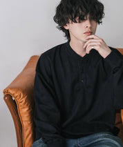 カットコーデュロイ・スエード長袖ヘンリーネックTシャツ/トレーナー 16152
