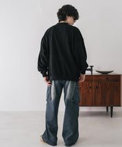カットコーデュロイ・スエード長袖ヘンリーネックTシャツ/トレーナー 16152