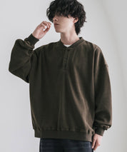 カットコーデュロイ・スエード長袖ヘンリーネックTシャツ/トレーナー 16152