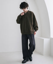 カットコーデュロイ・スエード長袖ヘンリーネックTシャツ/トレーナー 16152