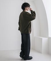 カットコーデュロイ・スエード長袖ヘンリーネックTシャツ/トレーナー 16152