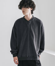 カットコーデュロイ・スエード長袖ヘンリーネックTシャツ/トレーナー 16152