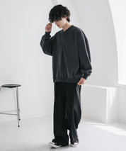 カットコーデュロイ・スエード長袖ヘンリーネックTシャツ/トレーナー 16152