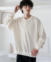 カットコーデュロイ・スエード長袖ヘンリーネックTシャツ/トレーナー 16152