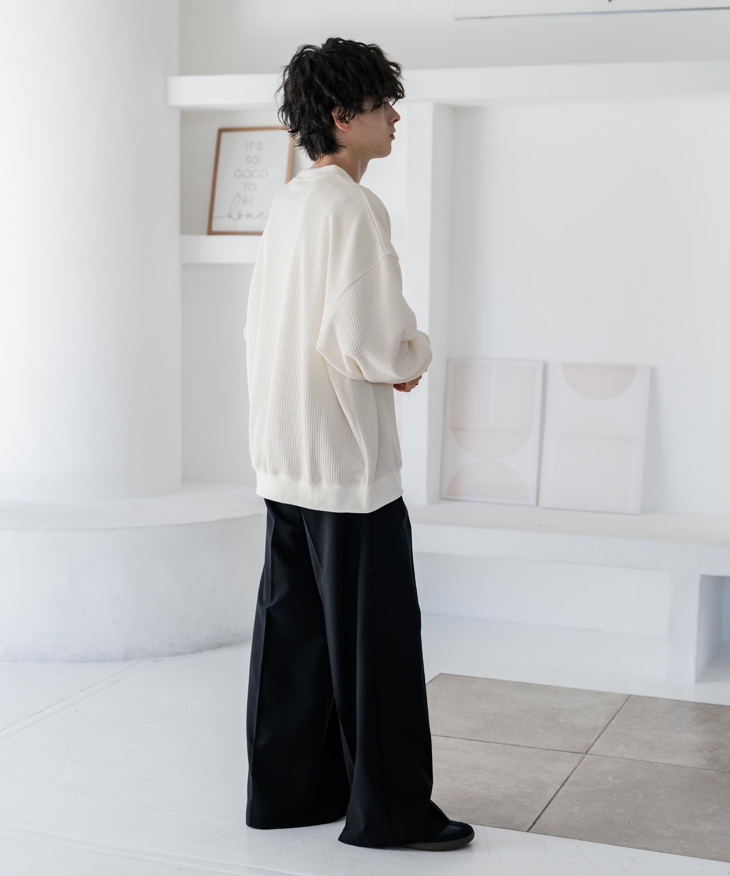 カットコーデュロイ・スエード長袖ヘンリーネックTシャツ/トレーナー 16152