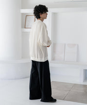カットコーデュロイ・スエード長袖ヘンリーネックTシャツ/トレーナー 16152