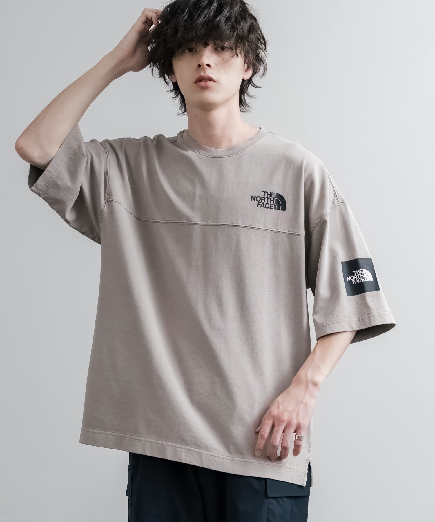 THE NORTH FACE WHITE LABEL STITCH DYEING S/S R/TEE オーバーサイズ