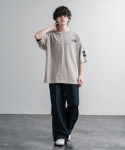 THE NORTH FACE WHITE LABEL STITCH DYEING S/S R/TEE オーバーサイズステッチラインワンポイントロゴピグメント加工半袖Tシャツ 16163