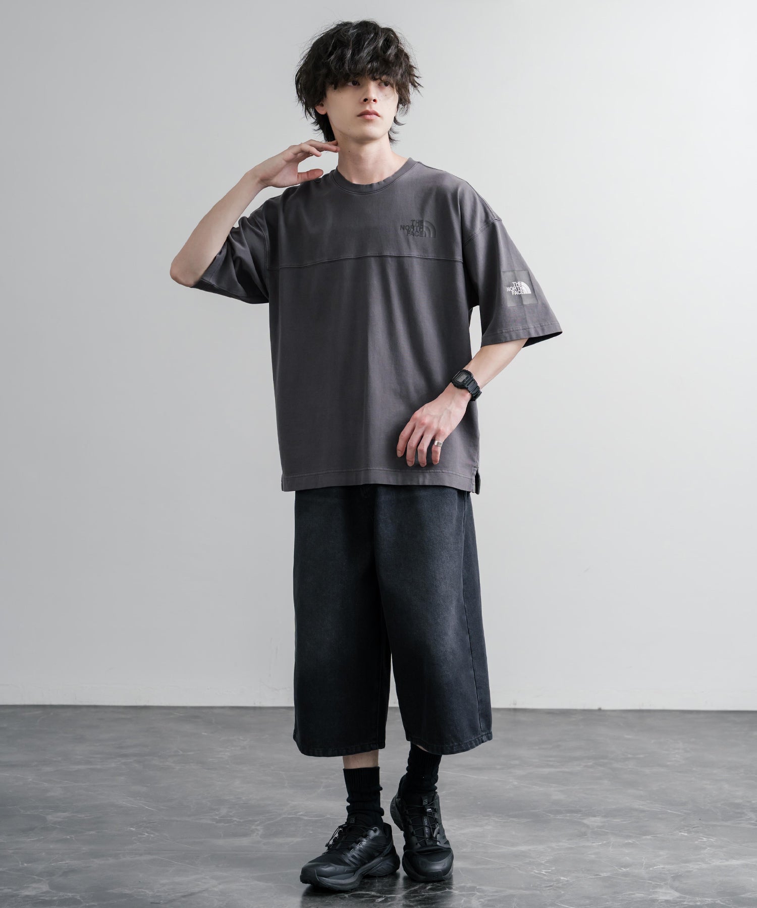 THE NORTH FACE WHITE LABEL STITCH DYEING S/S R/TEE オーバーサイズ